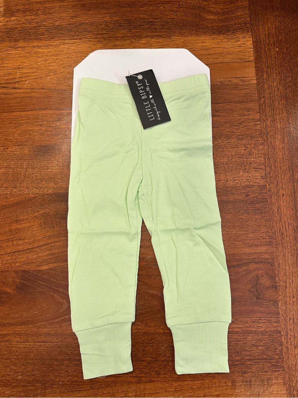 NWT Little Bipsy Neon Ribbed Legging, Lime, 6-12 Months